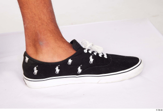 Nabil black lace-up sneakers casual foot 0009.jpg